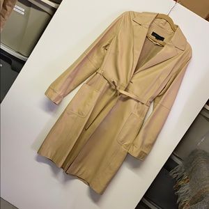 Sienastudio leather trench coat medium